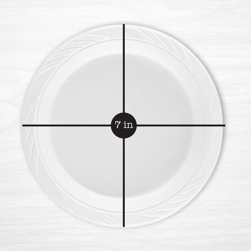 PLASTICPRO 100 Count Disposable 7 Inch White Plastic Plates - Image 2